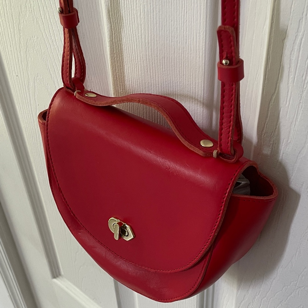 CLARE V ELODIE Tomato Red Bag - Picture 6 of 16